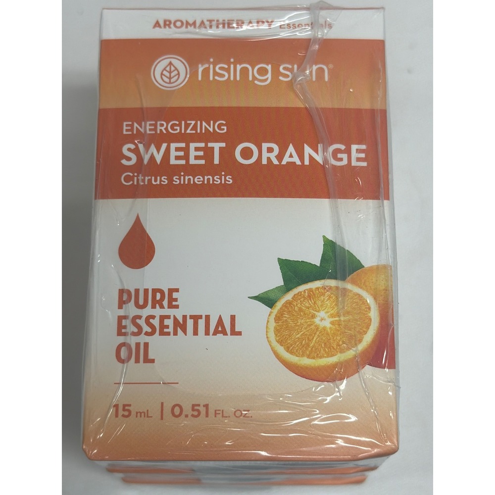 Rising Sun Sweet Orange Pure Essential Oil 15mL Energizing 3 Pack Sealed